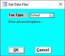 Get Data Files dialog (School)